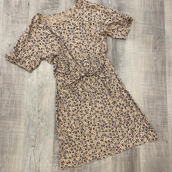 Aerie Leopard Print Tee Dress - Picture 3 of 6
